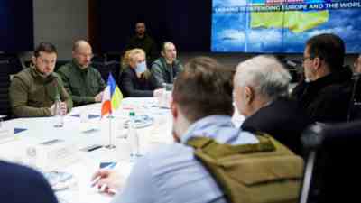 3 EU Premierminister besuchen Kiew waehrend die russischen Angriffe zunehmen