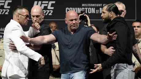 Die UFC Rivalen Masvidal Covington treffen in einer feurigen Pressekonferenz