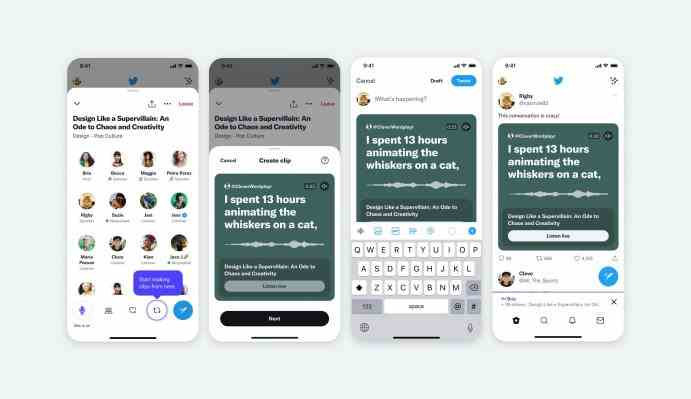 Twitter testet ein neues Clipping Tool fuer Spaces mit ausgewaehlten iOS Hosts