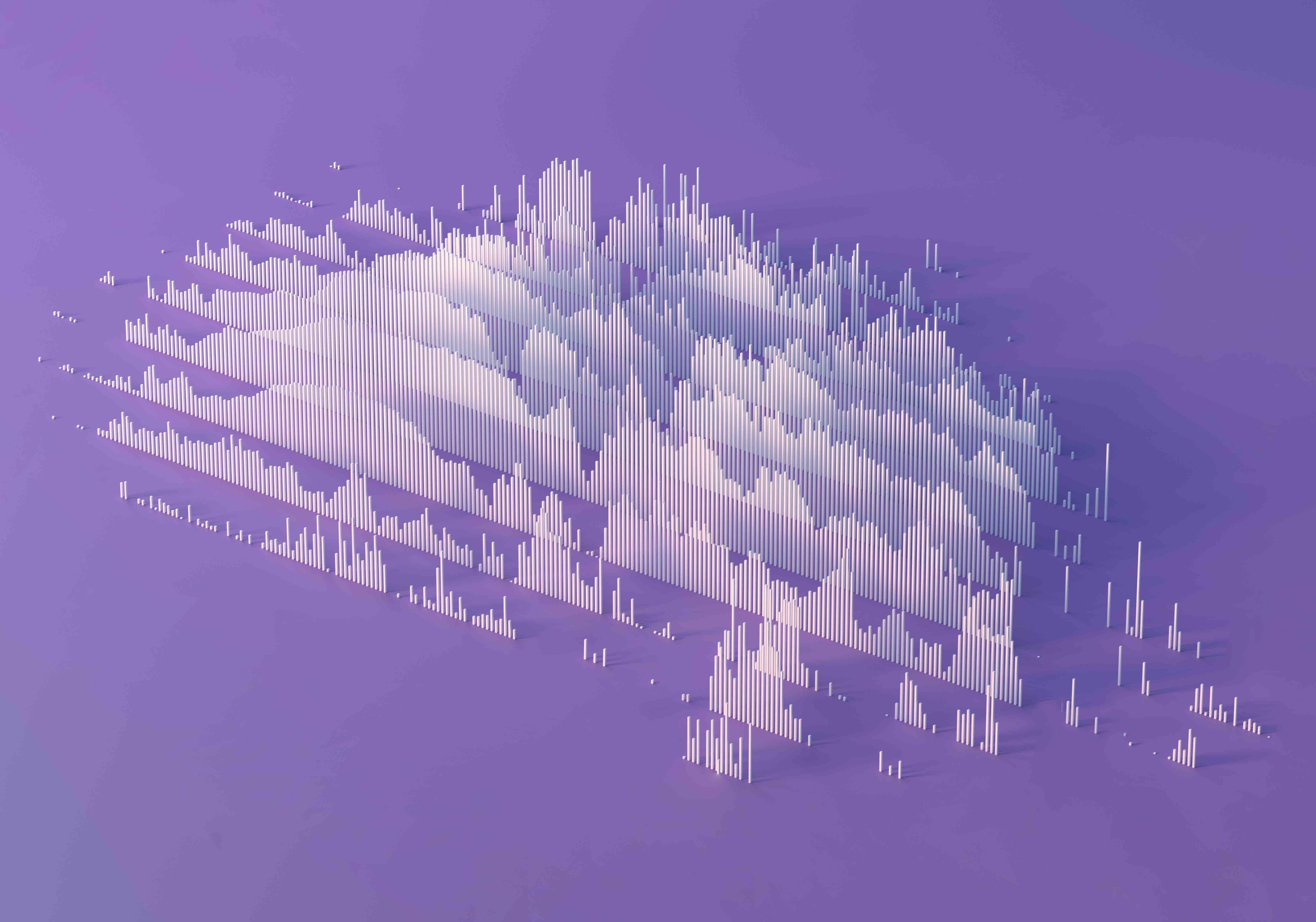 Bild der abstrakten Datenvisualisierung auf violettem Hintergrund.