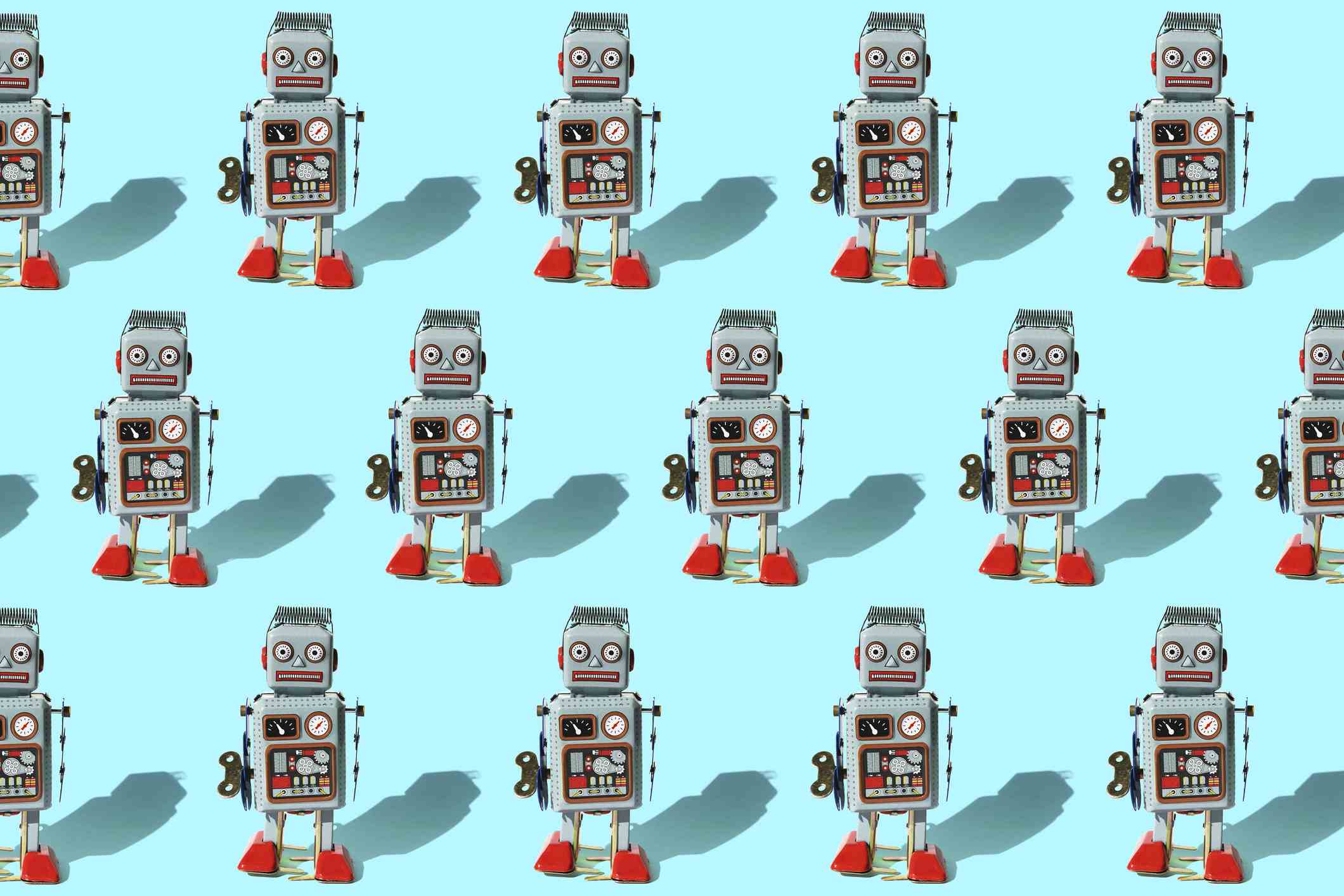 Reihe von Robotern