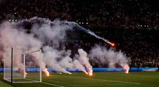 Die Fans Feyenoord und AS Roma treffen kurz vor dem