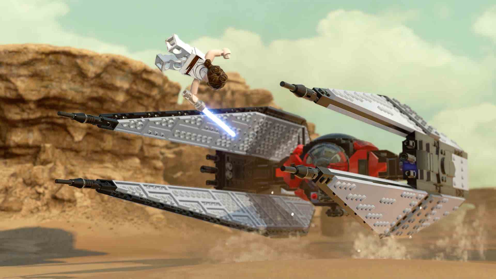Lego Star Wars: The Skywalker Saga repariert Lücken in der Filmhandlung auf unterhaltsame Weise TT Games Travelers Tales Rise of Skywalker Rey jump