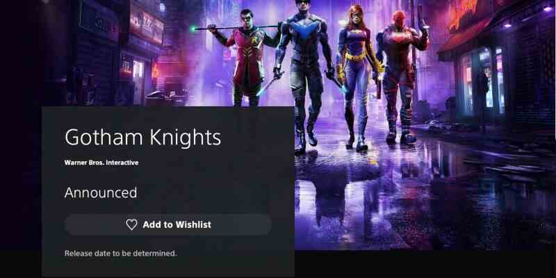 Gotham Knights koennte laut PSN Auflistung einen 4 Spieler Koop haben