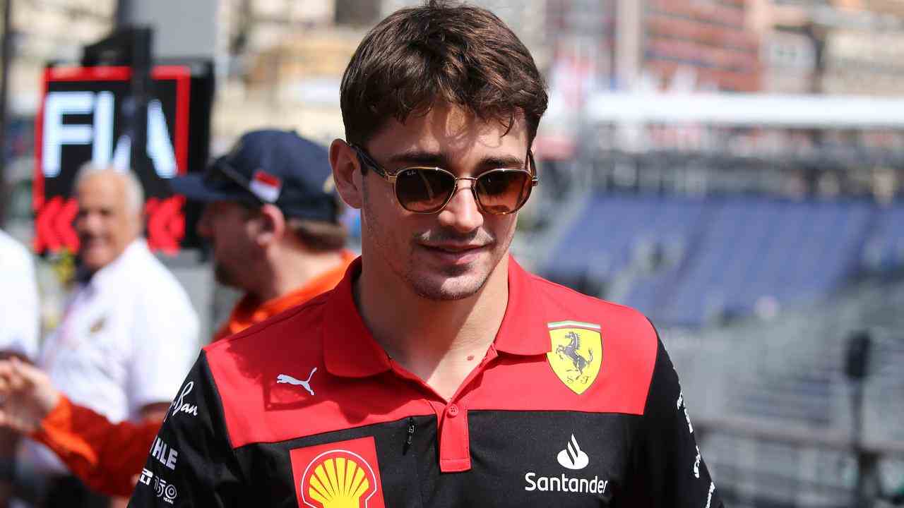 Charles Leclerc am Donnerstag auf der Rennstrecke in Monaco.