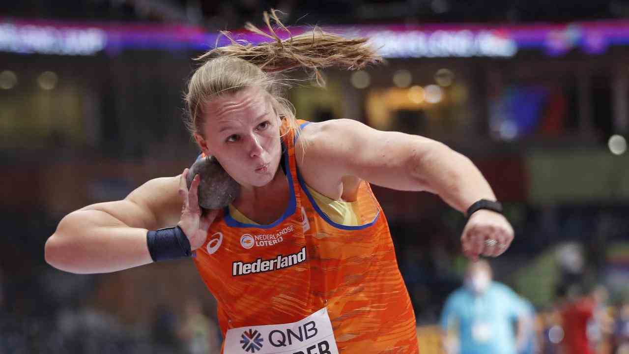Jessica Schilder warf mit der Kugel einen weiteren holländischen Rekord.