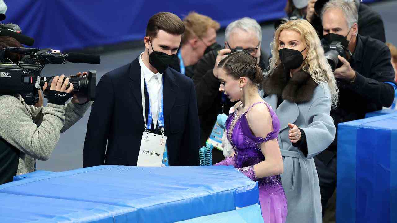 Bei den Winterspielen in Peking gab es viel zu tun um Kamila Valieva.