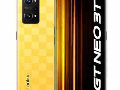 Das Realme GT Neo 3T Smartphone das auf der indischen Website