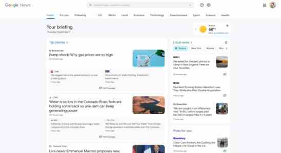 Google News fuehrt ein neues Desktop Design mit Themenanpassung ein –