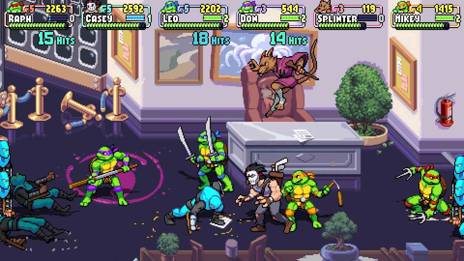 TMNT Teenage Mutant Ninja Turtles: Shredders Revenge Foot Clan Soldiers haben Persönlichkeit, zusätzliche Aktionen und Interesse an den kleinen Details und Animationen jetzt von Tribute Games / Dotemu Shredder's Revenge
