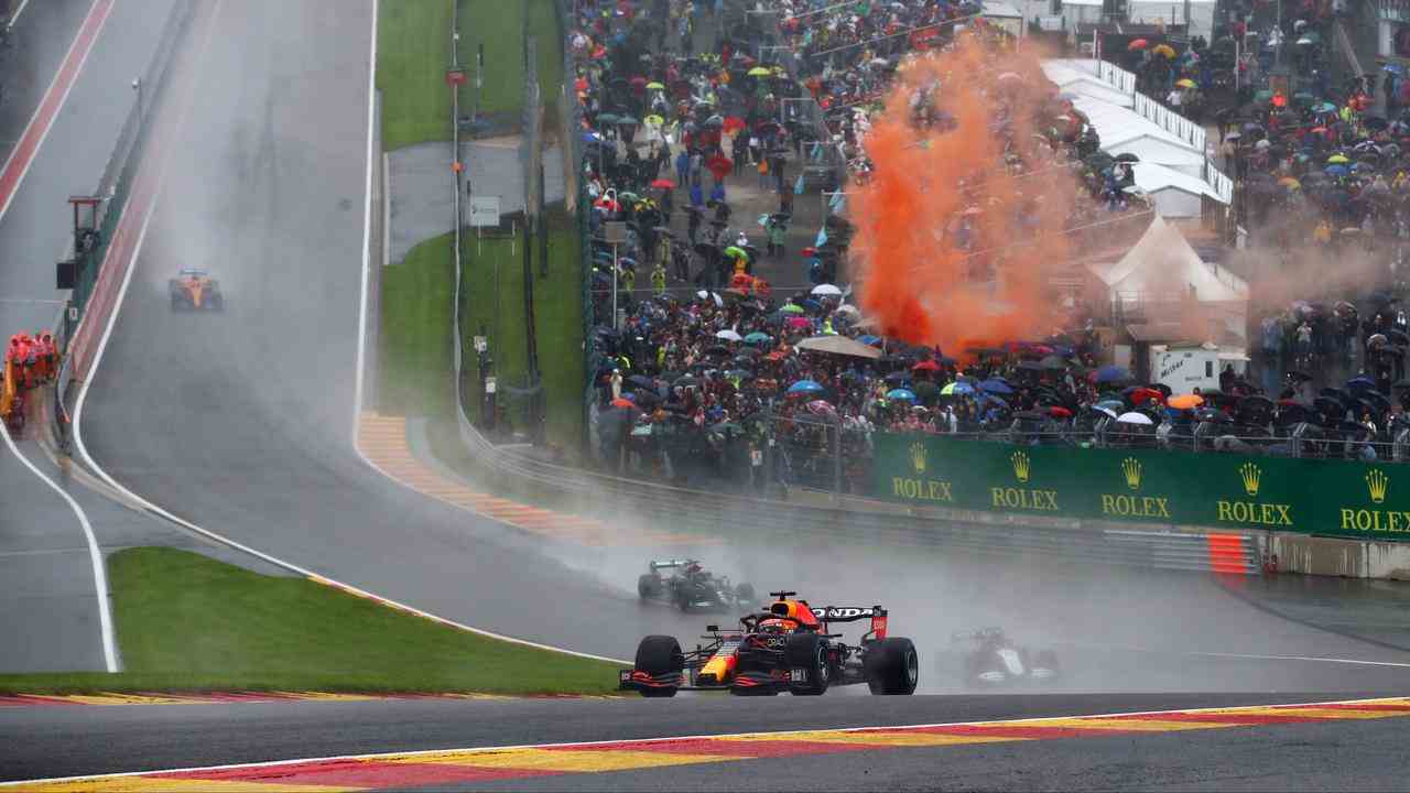 Max Verstappen gewann letztes Jahr den verregneten Großen Preis von Belgien.
