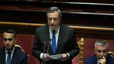 Der italienische Ministerpraesident Draghi bestaetigt seinen Ruecktritt — World