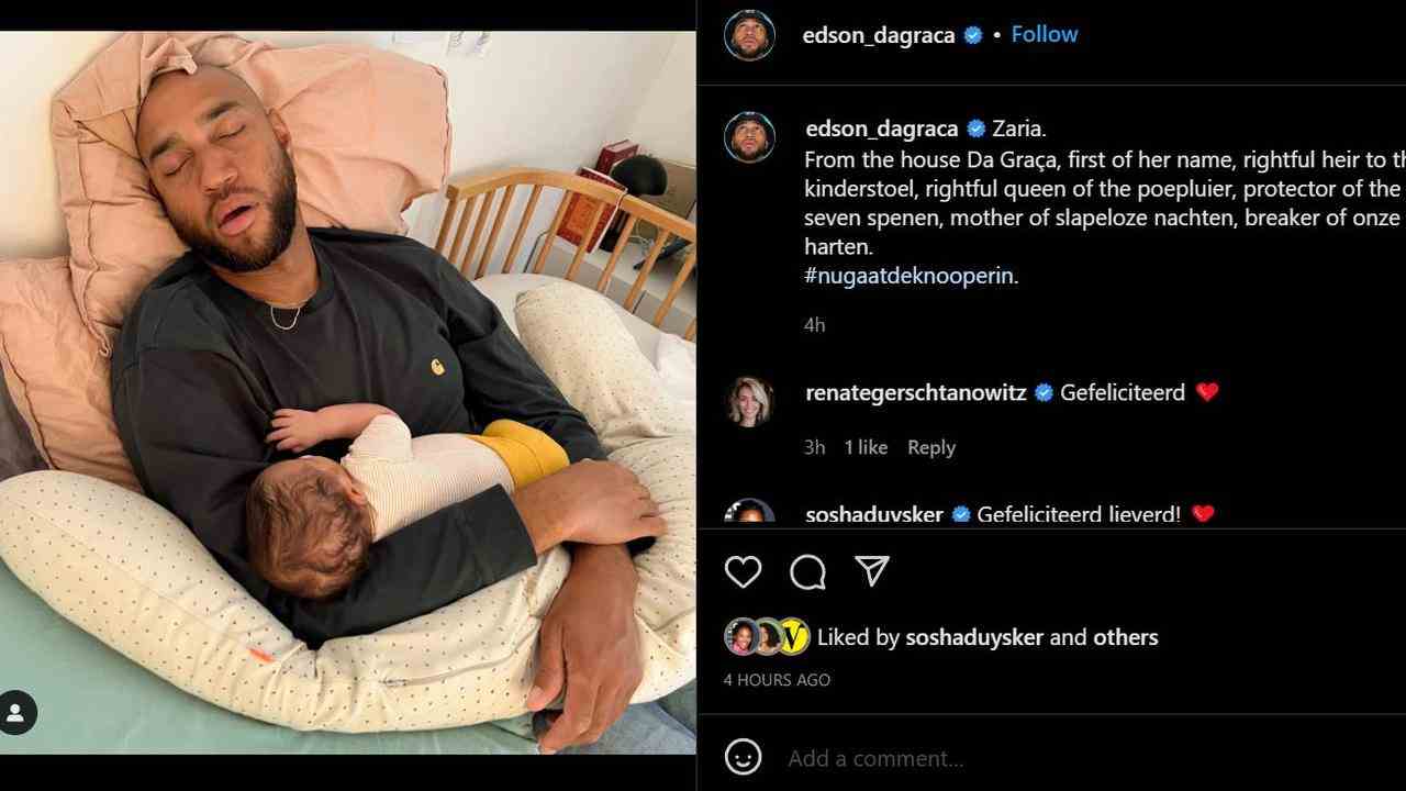 Edson da Graça teilt ein Foto seiner Tochter auf Instagram.