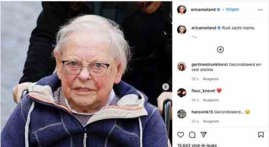 Mutter von Erica Renkema im Alter von 93 Jahren verstorben