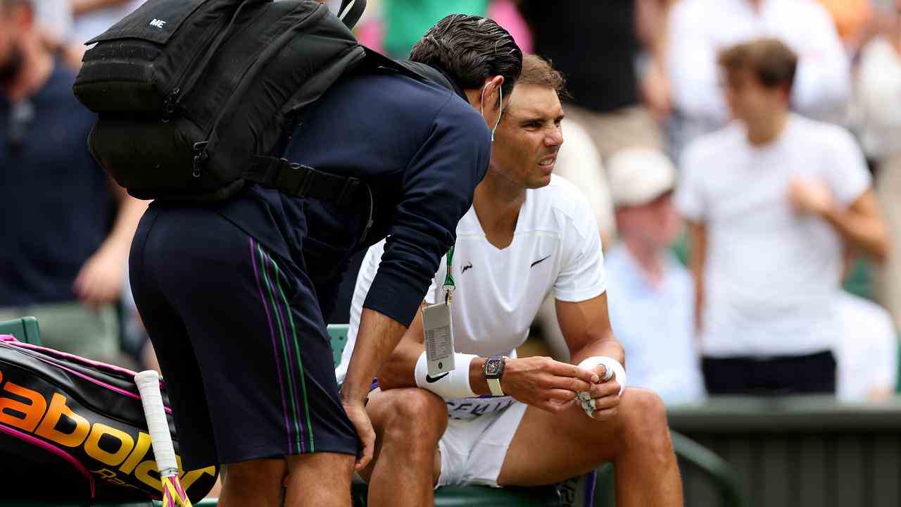 Rafael Nadal wurde bereits während seines Matches gegen Taylor Fritz behandelt.