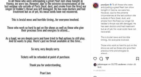Pearl Jam sagt Auftritt in Wien ab Ungewissheit ueber Shows