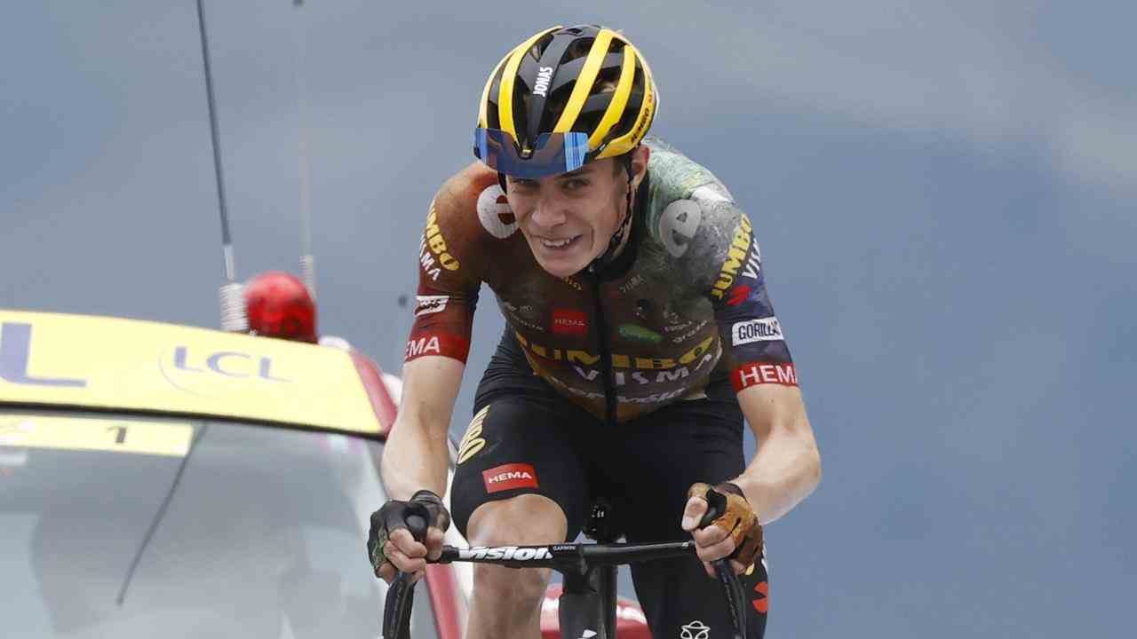 Jonas Vingegaard auf dem Weg zu seinem Triumph auf dem Col du Granon.