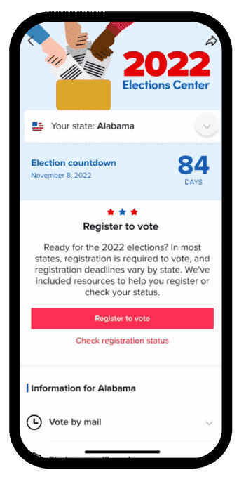 1660733754 169 TikTok startet ein In App US Zwischenwahl Wahlzentrum und teilt den Plan zur Bekaempfung
