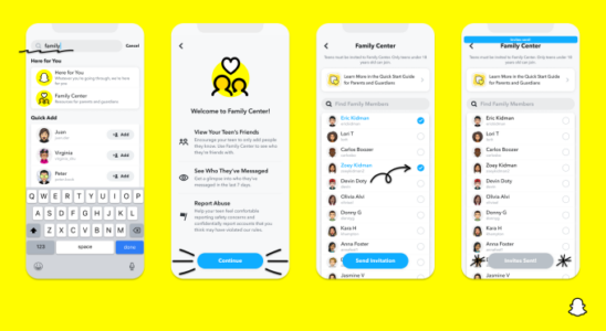 Snapchat fuehrt offiziell die Kindersicherung durch eine neue „Familiencenter Funktion ein