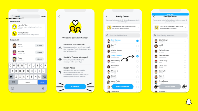 Snapchat fuehrt offiziell die Kindersicherung durch eine neue „Familiencenter Funktion ein