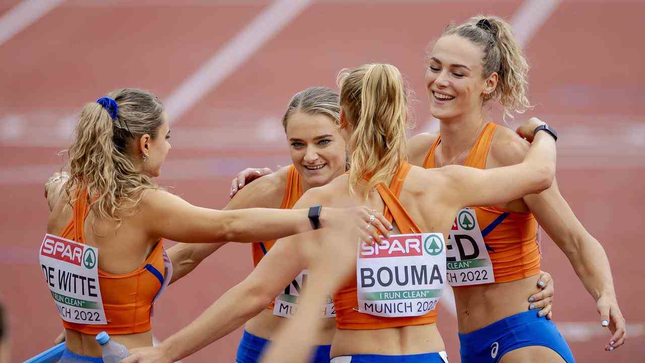 Lieke Klaver, Lisanne de Witte, Laura de Witte und Andrea Bouma qualifizierten sich mit der Saisonbestzeit für das Finale über 4x400 Meter.