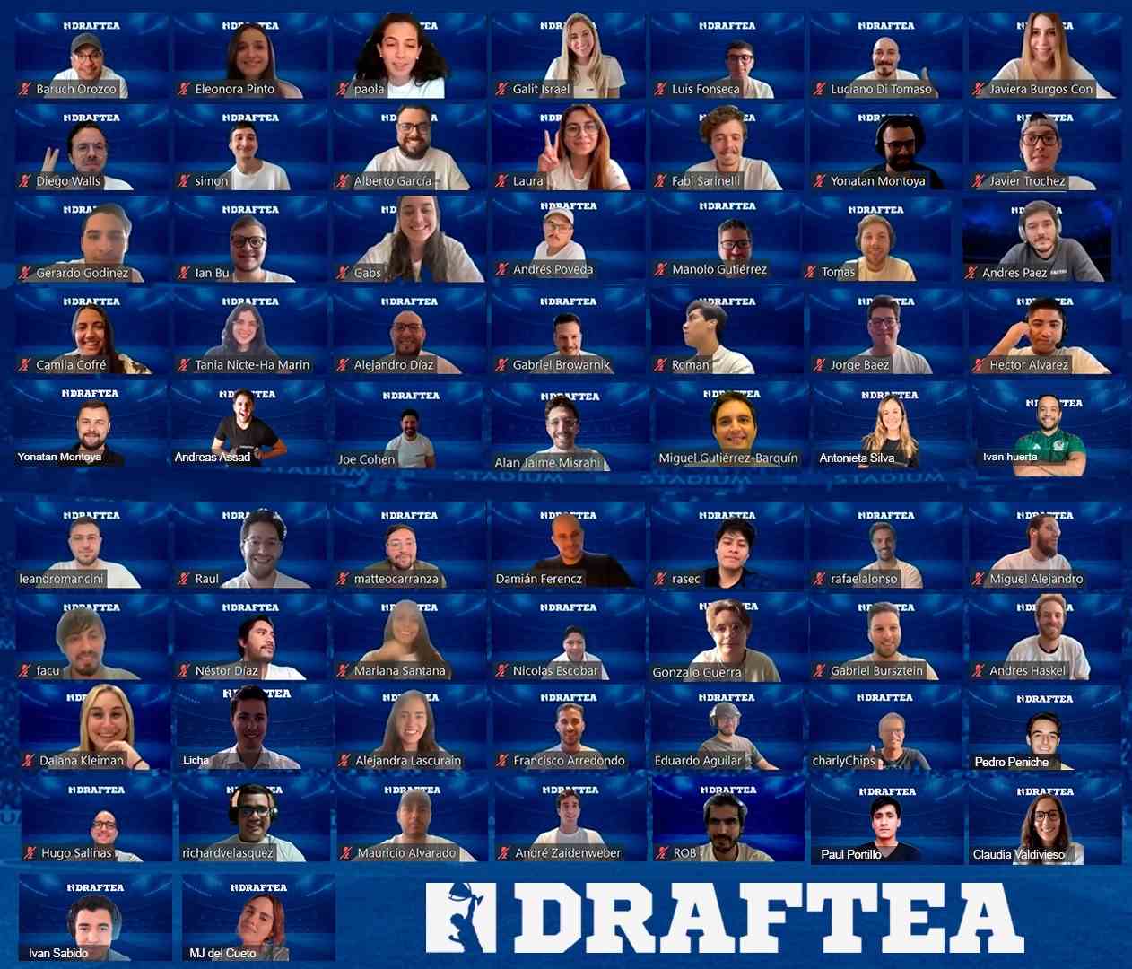 Ein Bild des Draftea-Teams bei einem Videoanruf