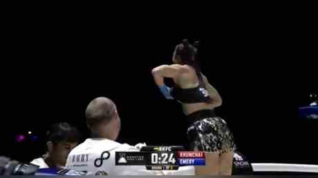 Bare Knuckle Queen laesst die Menge nach KO Sieg aufblitzen GRAFIK VIDEO – Sport