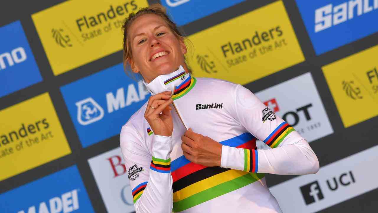 Ellen van Dijk gewann letztes Jahr in Belgien den Weltmeistertitel im Zeitfahren.