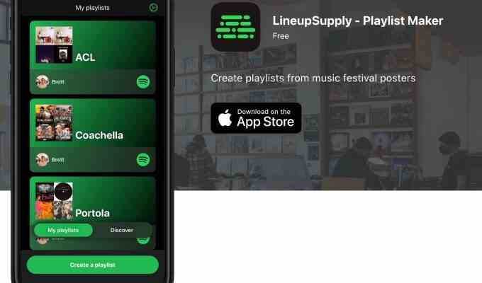 Die App von LineupSupply verwandelt Poster von Musikfestivals in Spotify Playlists
