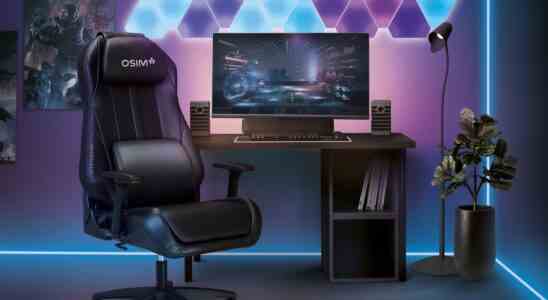 Der OSIM uThrone Gaming Stuhl gibt Ihnen eine Massage waehrend Sie