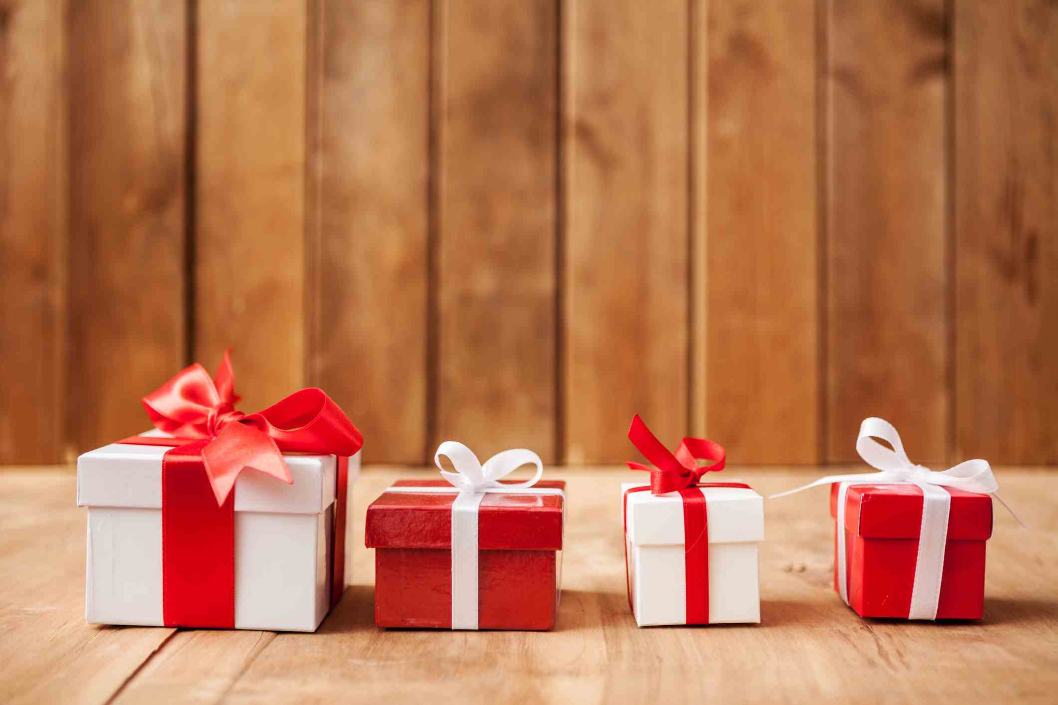 Vier Geschenkboxen