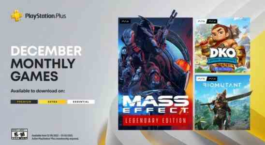 Das PlayStation Plus Angebot fuer Dezember 2022 umfasst die Mass Effect