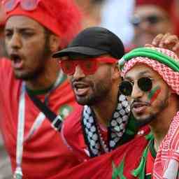 Der WM Sieg Marokkos gegen Belgien wurde am Kreisverkehr bei De