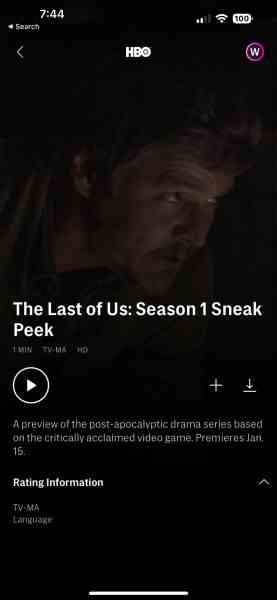 Laut HBO Liste wird die TV Serie „The Last Of Us im