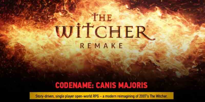 The Witcher 1 Remake wird Open World sein sagt CDPR