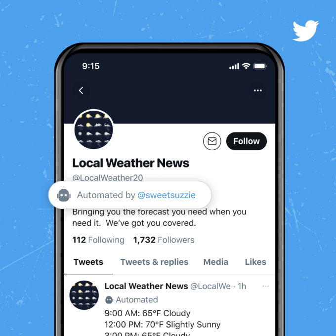 Twitter führt ein neues Label ein, um Bots auf Twitter-Profilen zu identifizieren