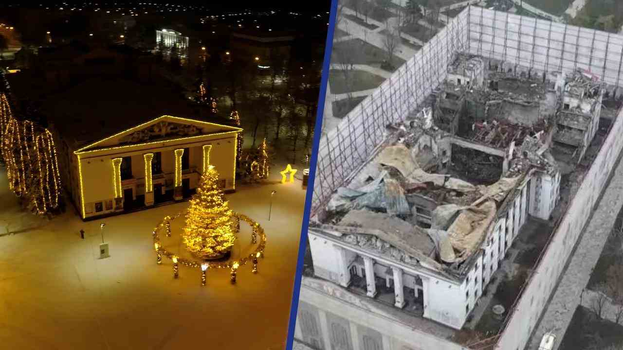Beeld uit video: Treurig verschil in beeld: Kerst in Oekraïne vóór en tijdens de oorlog