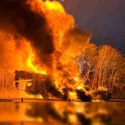 A7 zwischen Heerenveen und Groningen wegen brennendem Kran gesperrt