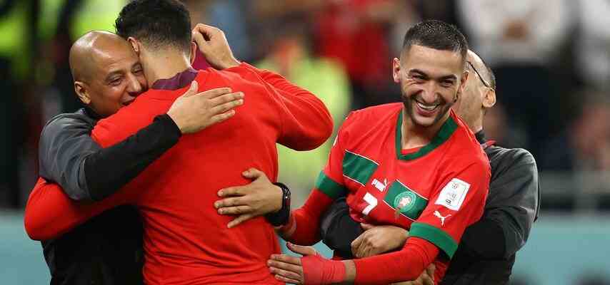 Marokkanische Spieler unter Traenen nach Erreichen des Viertelfinals „Wir sind