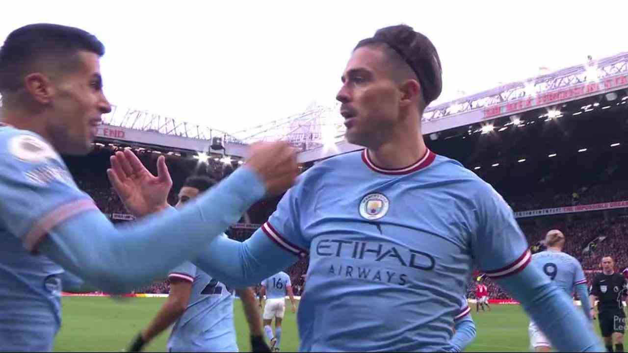 Bild aus Video: Grealish stürzt Ten Hag im Manchester Derby in Trauer