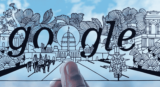 Google Doodle Google feiert Indiens Tag der Republik mit handgeschnittenem
