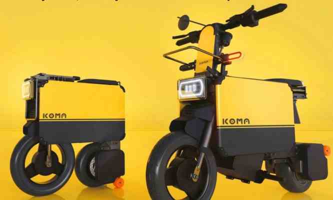Icoma zeigt ein koffergrosses Elektro Motorrad im Transformer Stil • Tech
