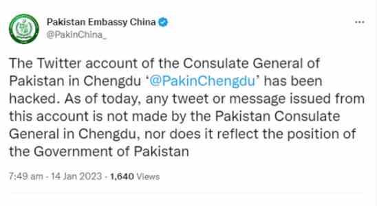 Pakistanisches Konsulat in China bringt „Freiheit der Uiguren zur Sprache