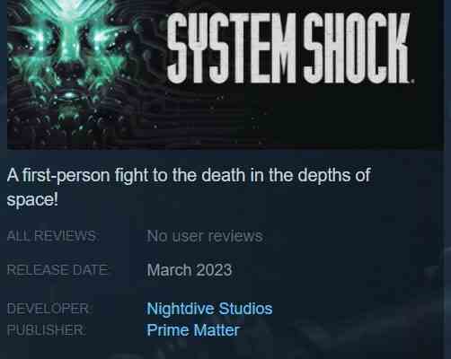 System Shock Remake erhaelt Veroeffentlichungsfenster fuer Maerz 2023