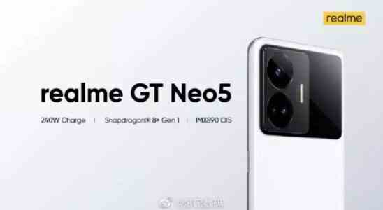 Gt Neo Realme GT Neo 5 mit 240 W Aufladung in China
