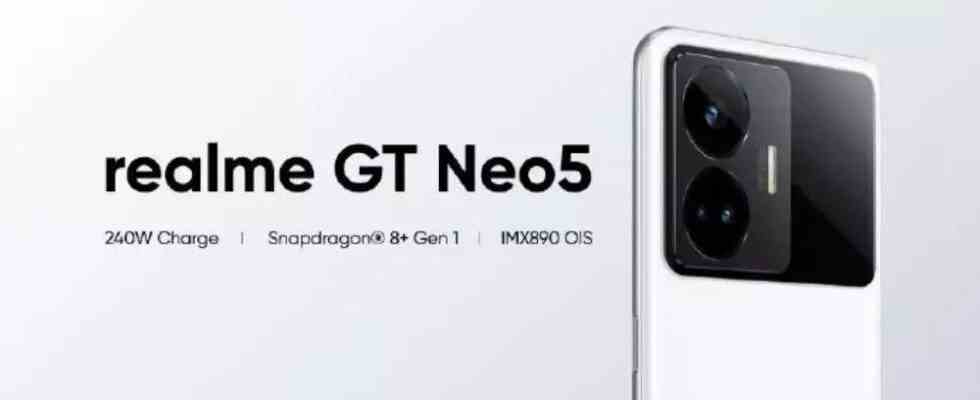 Gt Neo Realme GT Neo 5 mit 240 W Aufladung in China
