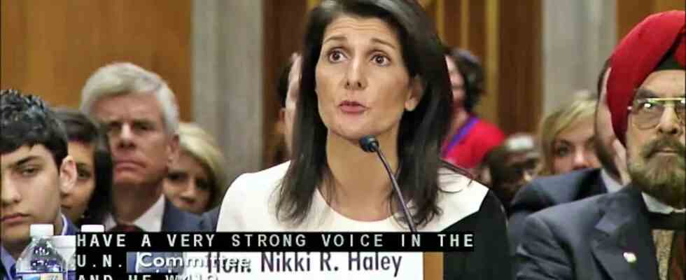 Nikki Haley sagt wenn sie an die Macht gewaehlt wird
