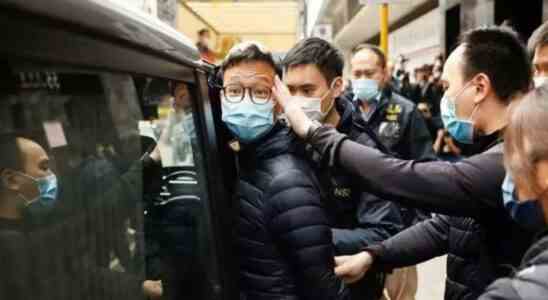 Proteste vor dem Gericht in Hongkong wo der Prozess zur