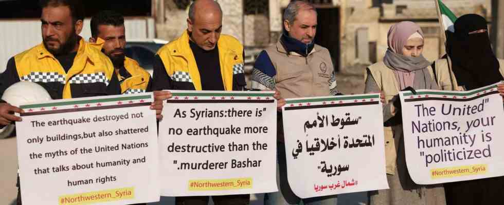 Syrien Die WHO „beeilt sich mit der Erdbebenhilfe in Syrien