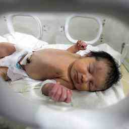 Syrisches Baby das das Erdbeben ueberlebt hat benannt nach der